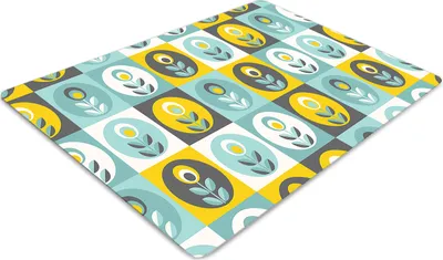 Produktbild von Stuhlunterlage Bürostuhlunterlage 120 cm x 90 cm Bodenmatte Bürostuhlunterlage - Blumenmuster