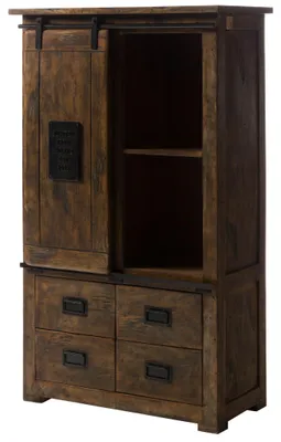 Immagine prodotto di MASSIVMOEBEL24 | Schrank Mango 90x45x150 Mango lackiert RAILWAY #413
