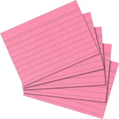Produktbild von 500 Herlitz Karteikarten DIN A8 / liniert / Farbe: rosa