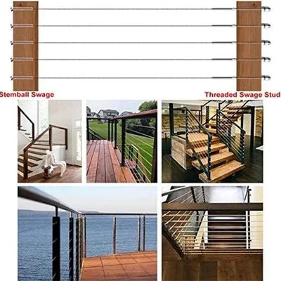 Zdjęcie produktu dla Zestaw 20 sztuk wytrzymałych końcówek do lin ze stali nierdzewnej 1/8"