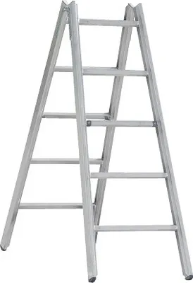 Produktbild von Alu-Sprossen Stehleiter Mod. 000 - Sprossenanzahl: 2 x 5, Länge: 1,50 m