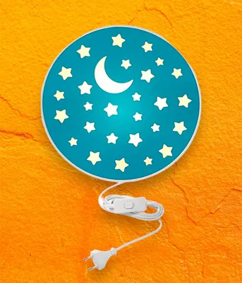 Produktbild von Kinderwandlampe Ø 25cm Mond Sterne