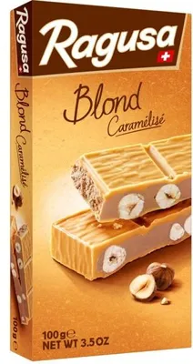 Produktbild von Camille Bloch Ragusa Blond, Milchschokolade, 100 g, Schweiz, 1 Stück(e), Cocoa, Milch, Nüsse