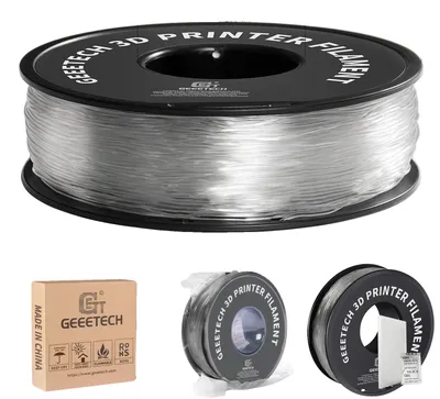 Zdjęcie produktu dla Filament do drukarek 3D, materiał TPU, 1 kg w opakowaniu próżniowym, przezroczysty