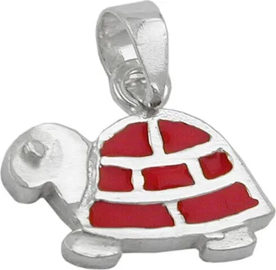 Produktbild von Anhänger Silberanhänger Schildkröte rot 925 Sterlingsilber Kinder