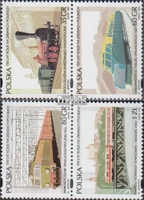 Produktbild von Briefmarken Polen 1995 Mi 3541-3544 Paare (kompl.Ausg.) postfrisch Eisenbahn