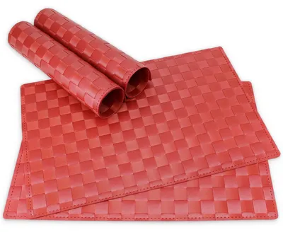 Produktbild von Tischsets MODERN 4er Set Rot als Tischuntersetzer