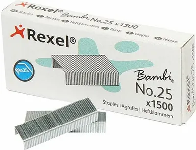 Zdjęcie produktu dla Rexel 05020 Heftklammern Nr. 25 verzinkt Kleinpackung