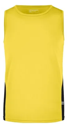 Immagine prodotto di James and Nicholson - Top senza maniche da uomo - Running LT2413 (XL) (Giallo/Nero)