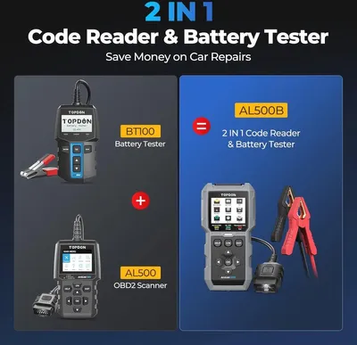 OBD2 Scanner und Batterietester - 2-in-1 OBDII Diagnose für über 10.000 Fahrzeuge