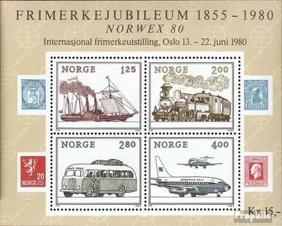 Produktbild von Briefmarken Norwegen 1980 Mi Block3 (kompl.Ausg.) gestempelt NORWEX 1980