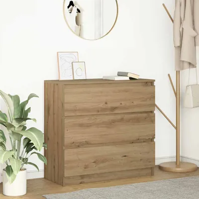 Immagine prodotto di vidaXL Credenza Artisan in rovere 80x35x76 cm Materiale a base di legno
