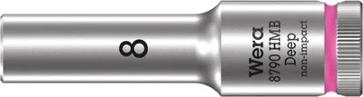 Produktbild von WERA Steckschlüsseleinsatz 3/8" SW 8 Lang Stahl 64 12,2 mm