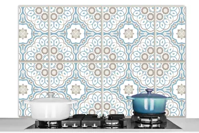 Obrázek produktu pro KitchenYeah® Odstřikovač do kuchyně - Odstřikovač do kuchyně - Ochrana stěny sporáku a dřezu - Květiny - Portugalsko - Design 120x80 - Alu-Dibond (alternativa ke skleněnému odstřikovači) - Tepelně odolný - Odstřikovač na sporák