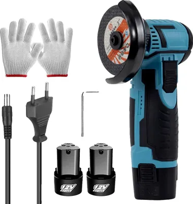 Immagine prodotto di Smerigliatrice angolare, Alta velocità 19500 giri/min, Impugnatura ergonomica, Con 2XBatteria