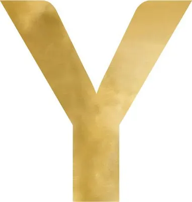 Produktbild von Spiegelbuchstabe „Y“, gold, 58x60 cm