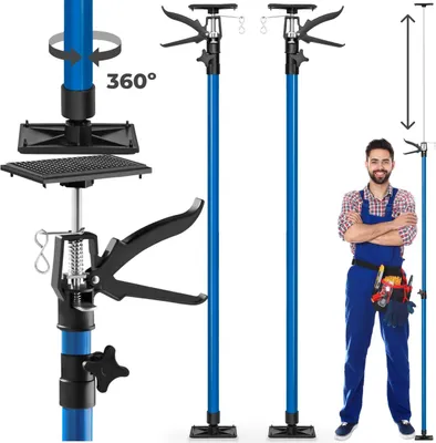 Produktbild von tectake® 2er-Set Teleksopstützen stufenlos höhenverstellbar mit Schnellspannsystem
