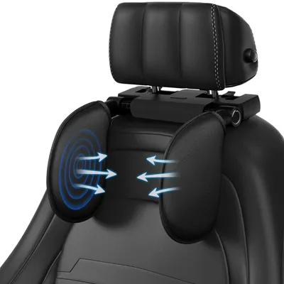 Image de Appuie-tête universel pour voiture, pivotant à 360 degrés, de couleur noire