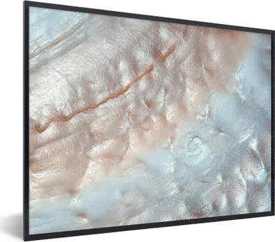 Produktbild von MuchoWow® Gerahmtes Poster Muscheln - Abstrakt - Natur 40x30 cm - Poster mit Schwarzem Bilderrahmen Wandposter Rahmen Foto Bilder - Kunstposter - Wanddekorationen