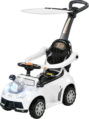 Produktbild von Rutschauto, Rutscher, Kinderauto, Kinderfahrzeug, Schub- und Haltestange mit Rückenlehne, Schutzbügel, Lauflernhilfe für 12-36 Monate