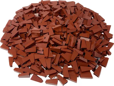 Produktbild von LEGO® 2x1x3 Dachsteine Schrägsteine Rotbraun für Dach - 4460b NEU! Menge 100x