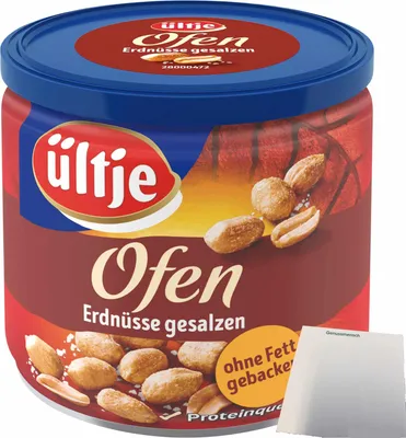 Produktbild von ültje Ofengebackene Erdnüsse gebacken & gesalzen (180g Dose) + usy Block