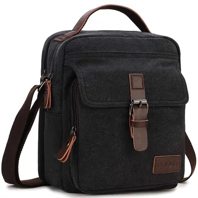 Immagine prodotto di Borsa a tracolla impermeabile in tela per uomo