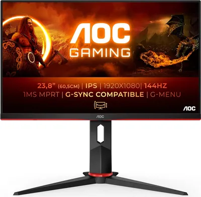 Produktbild von AOC G2 24G2/BK, 60,5 cm (23.8"), 1920 x 1080 Pixel, Full HD, LED, 1 ms, Schwarz