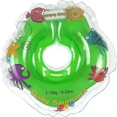 BabySwimmer kółko do pływania na szyję zielone 3-12 kg GS