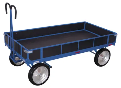 Produktbild von VARIOfit Handpritschenwagen mit Bordwand Vollgummibereifung 1.585 x 780 mm Traglast 1.000 kg