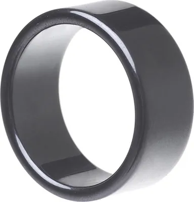 Produktbild von Breiter Ring aus Hämatit grau dunkelgrau schlicht flach glatt Herren Damen Uni
