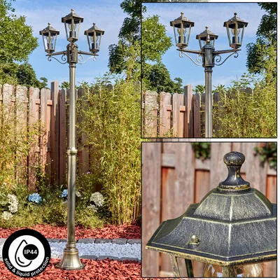 Produktbild von Rivale Außenwegeleuchte aus Metall/Glas in Goldfarben/Braun/Klar