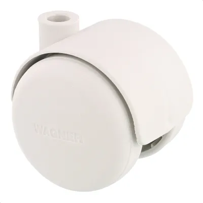 Produktbild von WAGNER Design Möbelrolle / Doppelrolle HART - Durchmesser Ø 50 mm, papyrusweiß, Tragkraft 50 kg - 01600501