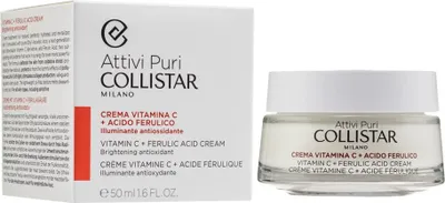 Immagine prodotto di Collistar Attivi Puri Crema Vitamina C + Acido Ferulico, Crema Viso Idratante Antiossidante, Per Un'Azione Illuminante, Difende Dagli Stress Ossidativi, Per Tutti I Tipi Di Pelle, 50Ml