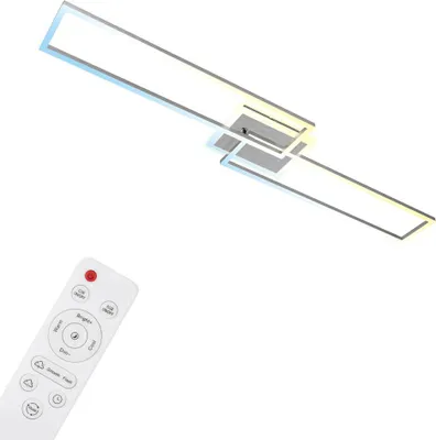 Produktbild von LED Deckenleuchte CCT WiFi Bluetooth App 40W alu Metall-Kunststoff Briloner