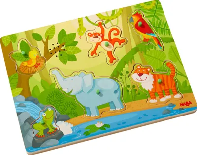 Immagine prodotto di HABA Sound-Puzzle Im Dschungel, Greifpuzzle, Kinder Spielzeug, Ab 2 Jahre, 303181