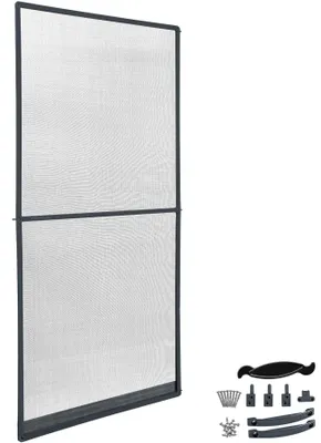Produktbild von tectake® Fliegengitter mit Aluminiumrahmen für Türen 95 x 210 cm