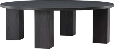 Zdjęcie produktu dla FURNLUX Stolik kawowy Juno Czarny 120cm / Hauptfarbe: Schwarz / Abmessungen: 120 x 120 x 41 cm