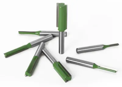 Produktbild von 7-teiliges Fräser-Set, 6,35 mm (1/4 Zoll) Schaft, 3, 4, 5, 6, 8, 10, 12 mm Klingendurchmesser, Doppelnut, gerader Bohrer für Holzbearbeitungs-Fräser