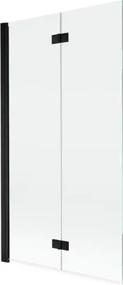 Obrázek produktu pro Mexen Mist sprchová zástěna vanová dvoukřídlá levá 100 x 150 cm, transparentní, černá - 8A9-100-002-70-00-L
