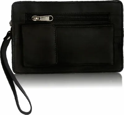 Produktbild von Leder Handgelenktasche Reise Handtasche kleine Dokumententasche Herren