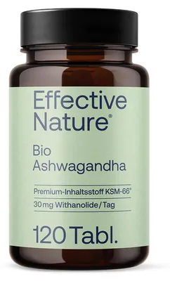 Produktbild von Ashwagandha Extrakt KSM-66® Tabletten von effective nature - 120 Tabletten