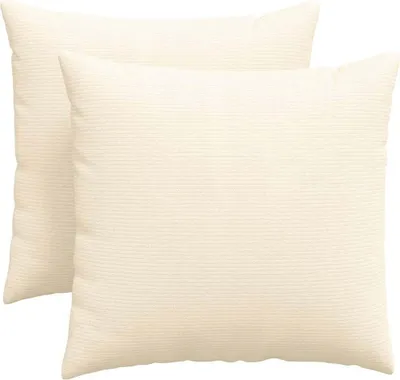 Imagen del producto de vidaXL Cojines para sofá, 2 unidades, color crema, 45 x 45 cm, tejido de cuerda
