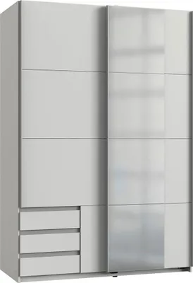 Immagine prodotto di Armadio ad ante scorrevoli Emden Armadio 135x64x198cm specchio bianco (18802)