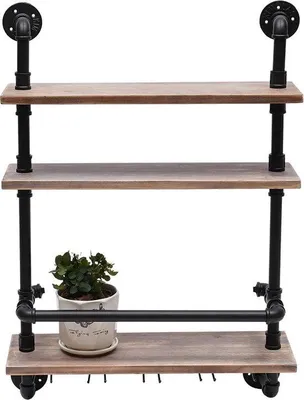 Immagine prodotto di Portabottiglie da parete in metallo dal design industriale