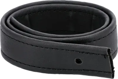 Produktbild von Halteriemen für Sitzbank schwarz mit Ziernaht in Schwarz - Handarbeit