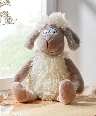 Produktbild von Türstopper "Schaf" in flauschigem Design, schwer, Türpuffer, Türfeststeller, Fensterstopper