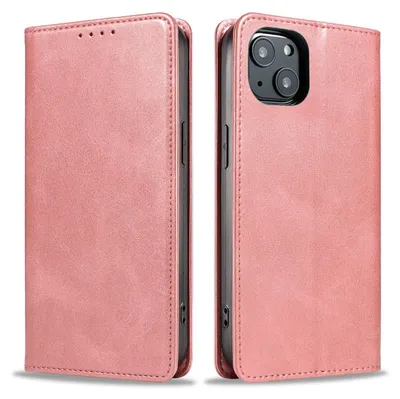 Produktbild von Handyhülle für Apple iPhone 13 Kunstleder Flip Cover Hülle Klapphülle Case Kartenfach Farbe: Rosa