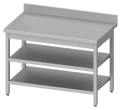 Immagine prodotto di Tavolo da lavoro ECO con base e ripiano intermedio 800x600x850 mm, con alzatina, automontante