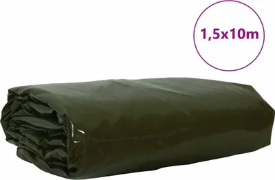 Productafbeelding van vidaXL Canvasdoek, 650 g/m², olijgroen, 1,5 x 10 meter, met PVC-coating